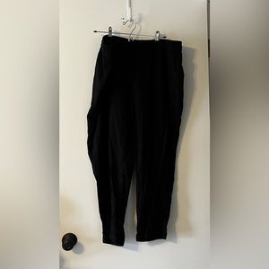 Old Navy Linen Crop Pants XL Black Jack